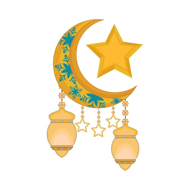Illustratie van de ramadanlantaarn