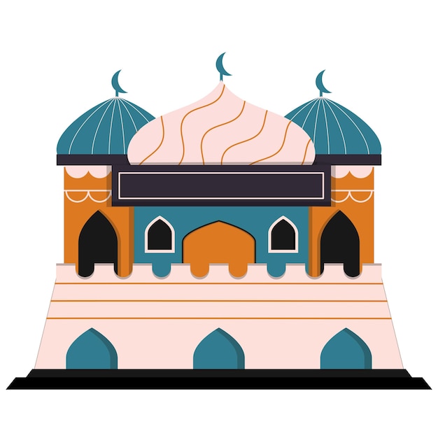 Vector illustratie van de ramadhan-moskee