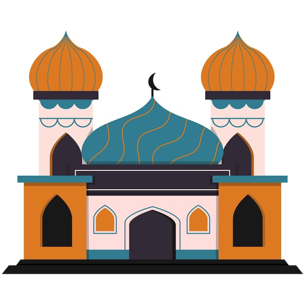Vector illustratie van de ramadhan-moskee
