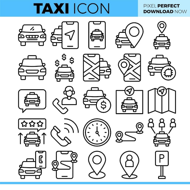 Illustratie van de taxi