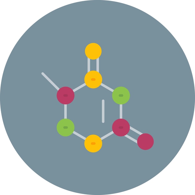 Vector illustratie van de thymine flat