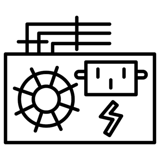 Illustratie van de vector van de stroomvoorziening