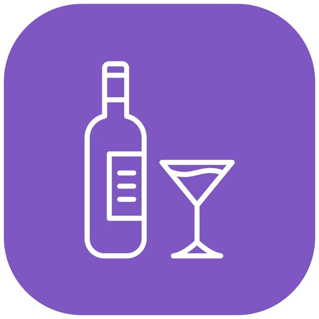 illustratie van de vector van de wijnfles