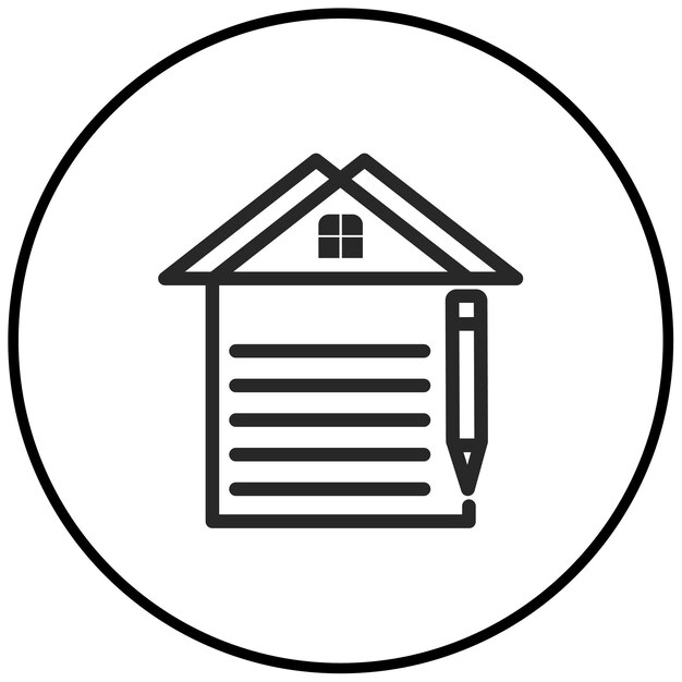 Illustratie van de vector van het eigendomscontract