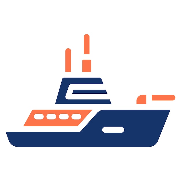 Illustratie van de vector van het legerschip