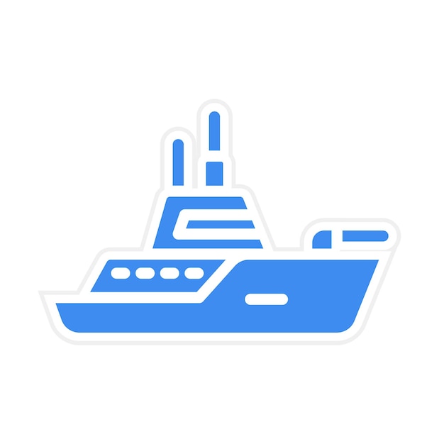 Illustratie van de vector van het legerschip