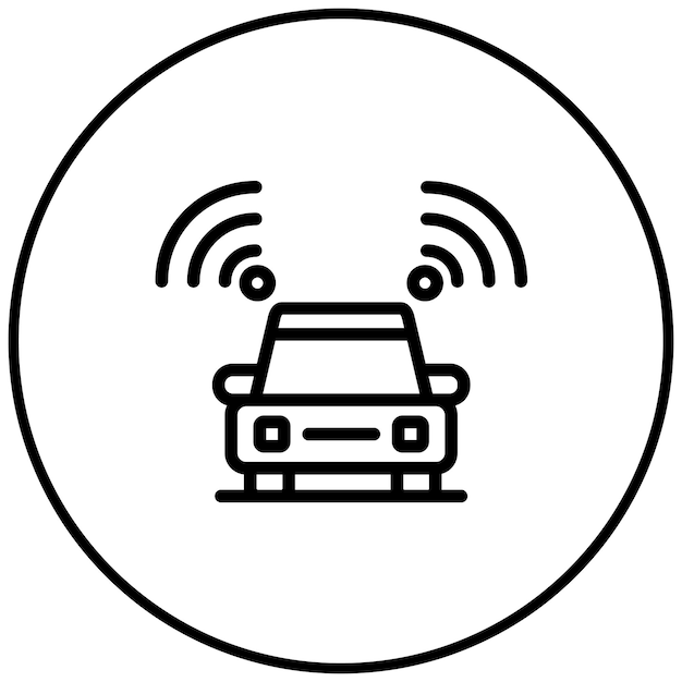 Illustratie van de vector van het verbonden voertuig