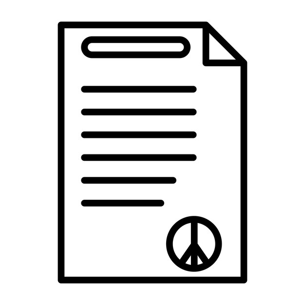 Illustratie van de vector van het vredesverdrag