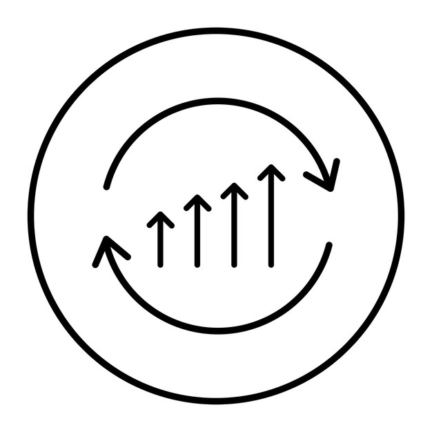 Illustratie van de vector van voortdurende verbetering