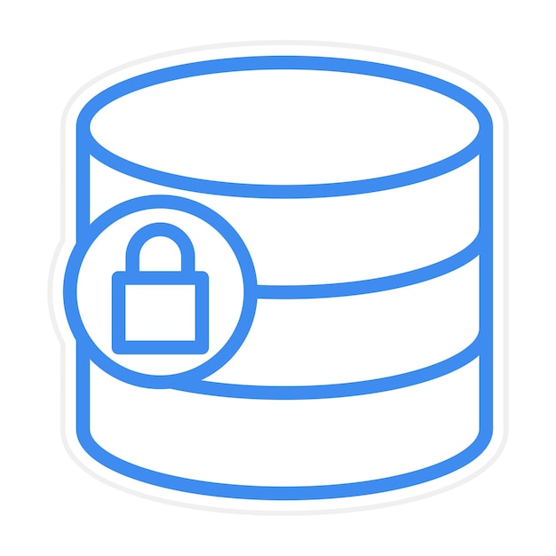 Illustratie van de vergrendelingsvector van de databank