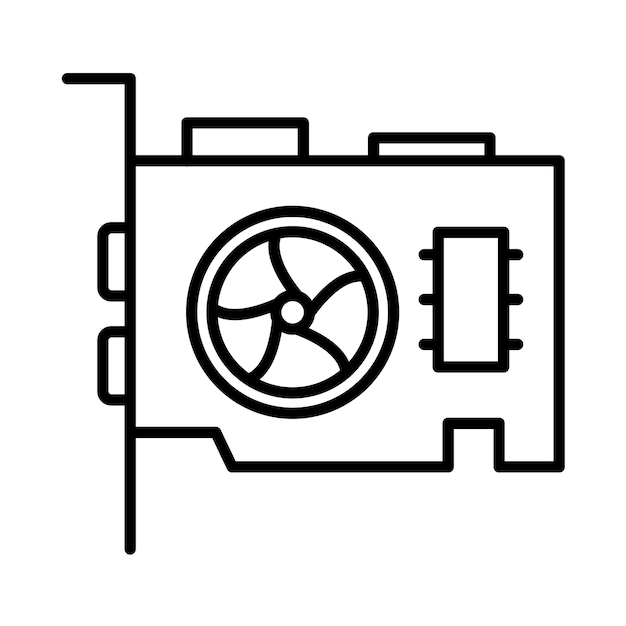 Illustratie van de Vga-kaartlijn