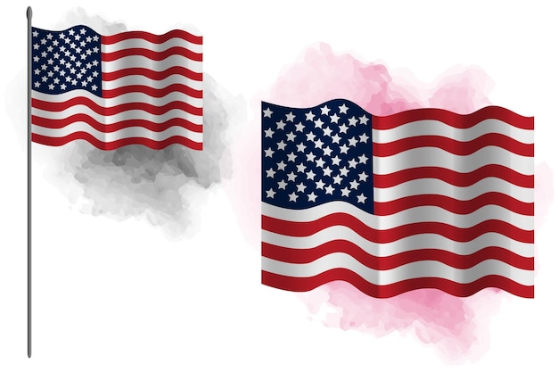 Illustratie van de vlag van Amerika