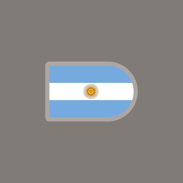 Illustratie van de vlag van Argentinië Template