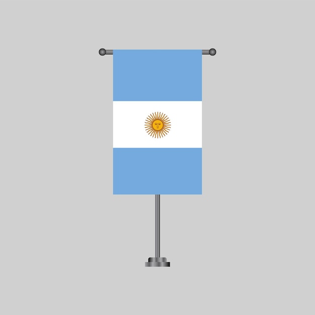 Illustratie van de vlag van Argentinië Template