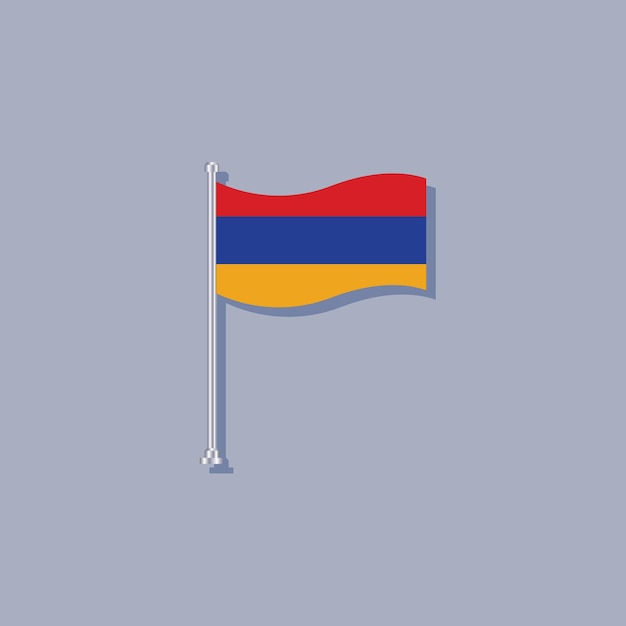 Illustratie van de vlag van Armenië Template