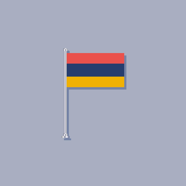 Illustratie van de vlag van Armenië Template