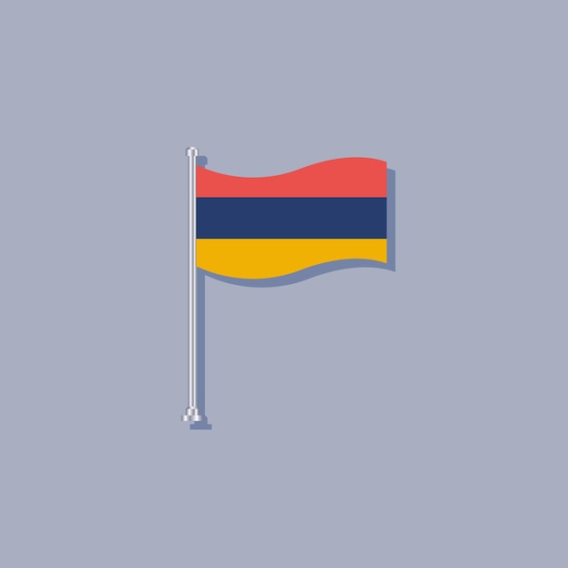 Illustratie van de vlag van armenië template