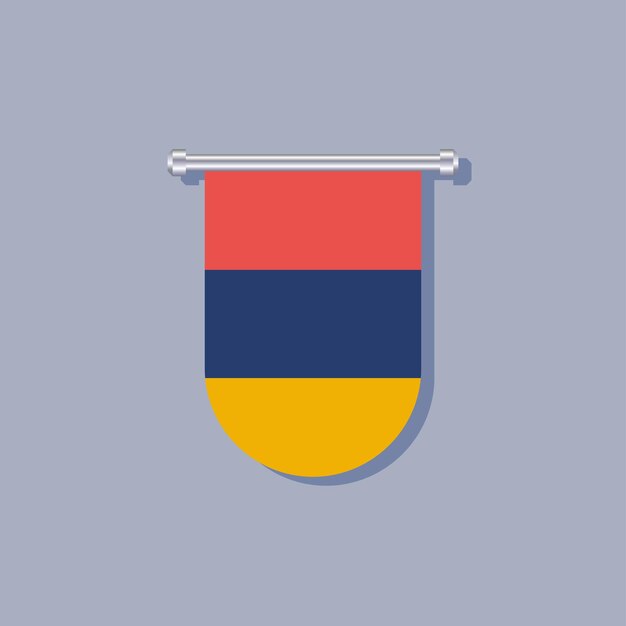 Illustratie van de vlag van Armenië Template