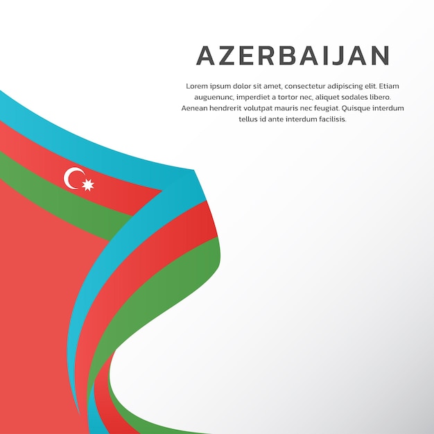 Illustratie van de vlag van Azerbeidzjan Template