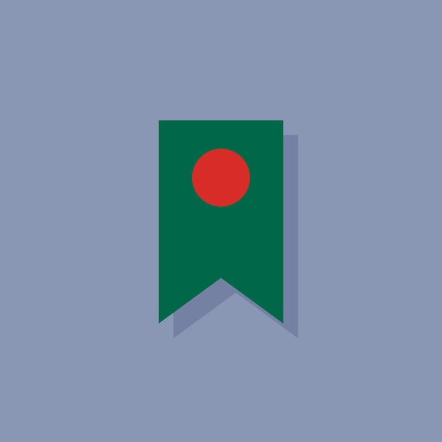 Vector illustratie van de vlag van bangladesh template