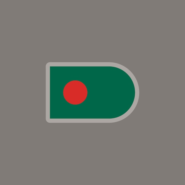 Illustratie van de vlag van Bangladesh Template