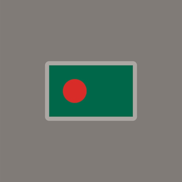 Illustratie van de vlag van Bangladesh Template