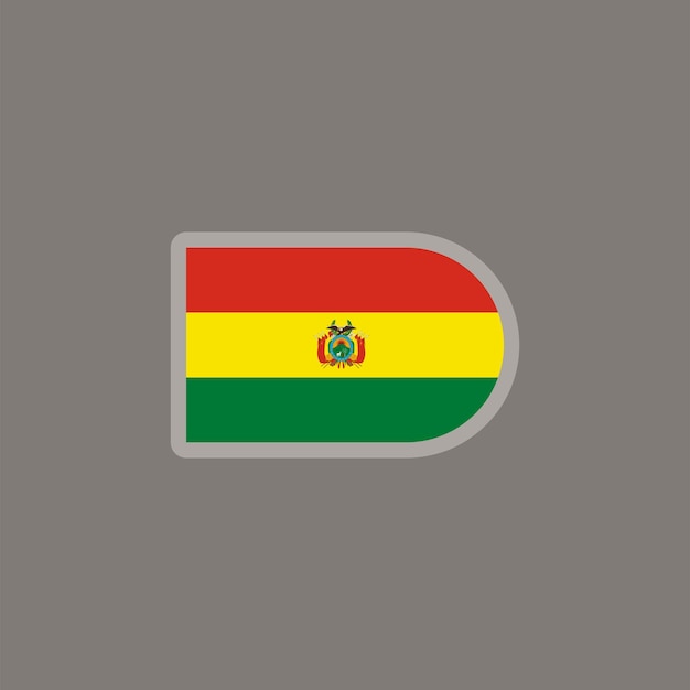 Illustratie van de vlag van Bolivia Template