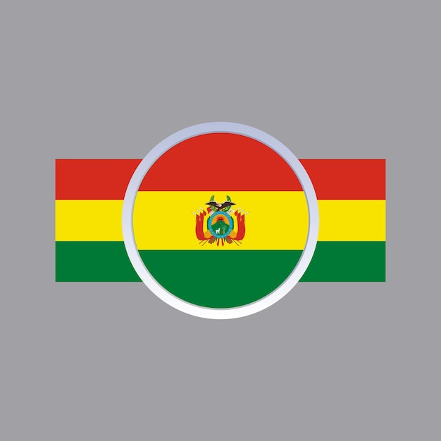 Vector illustratie van de vlag van bolivia template