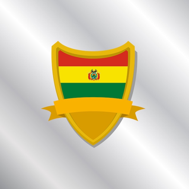 Illustratie van de vlag van bolivia template