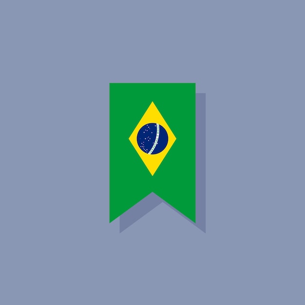 Illustratie van de vlag van Brazilië Template