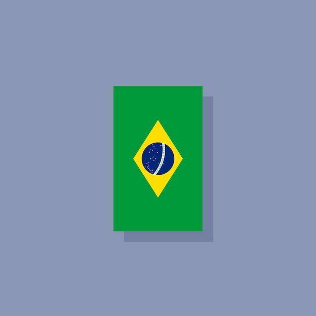 Illustratie van de vlag van Brazilië Template