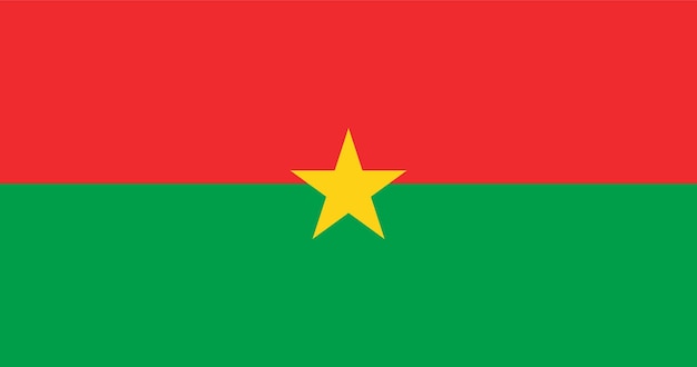 Illustratie van de vlag van Burkina Faso