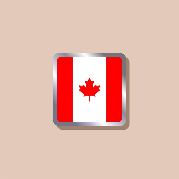 Illustratie van de vlag van canada template