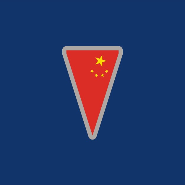 Illustratie van de vlag van China Template