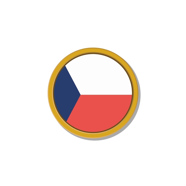 Illustratie van de vlag van de Tsjechische Republiek Template