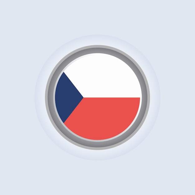 Illustratie van de vlag van de Tsjechische Republiek Template