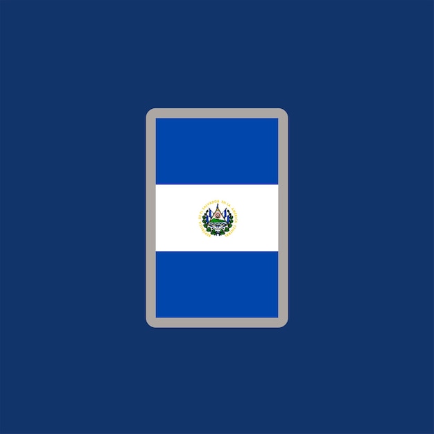 Illustratie van de vlag van El Salvador Template