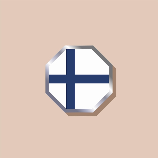 Illustratie van de vlag van Finland Template