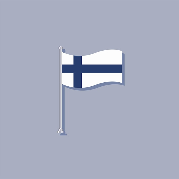 Illustratie van de vlag van Finland Template