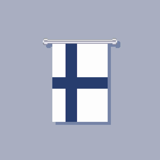 Illustratie van de vlag van Finland Template