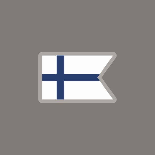 Illustratie van de vlag van Finland Template