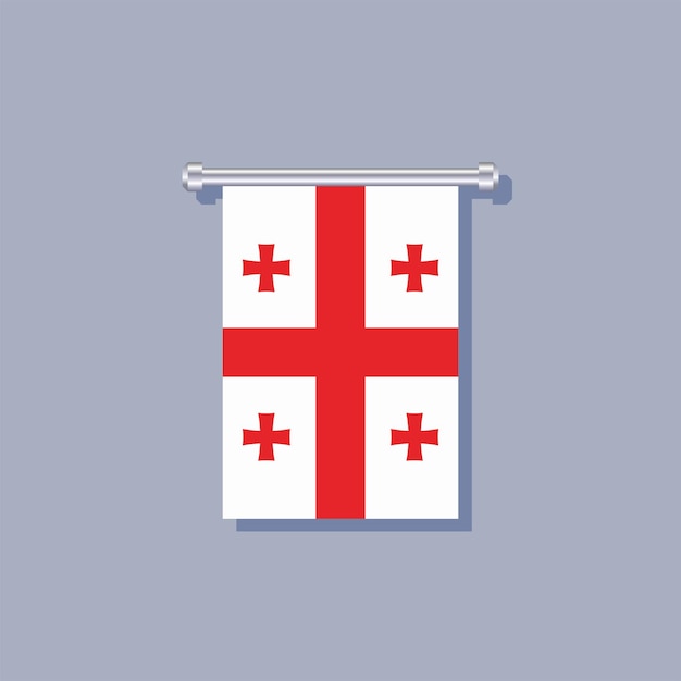 Illustratie van de vlag van Georgië Template
