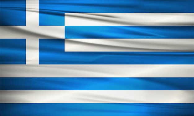 Illustratie van de vlag van Griekenland en bewerkbare vector van de vlag van het land van Griekenland