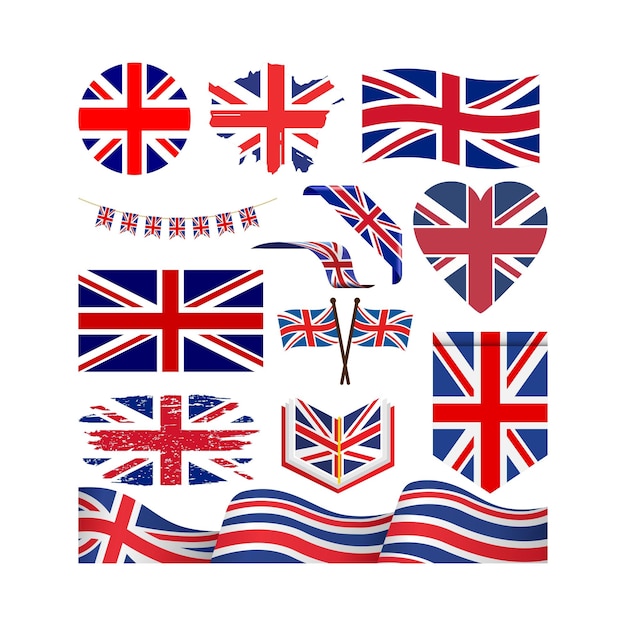 Illustratie van de vlag van Groot-Brittannië