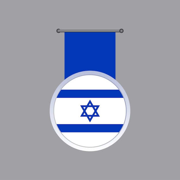 Illustratie van de vlag van Israël Template