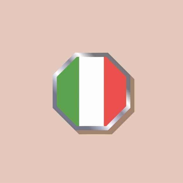 Illustratie van de vlag van Italië Template