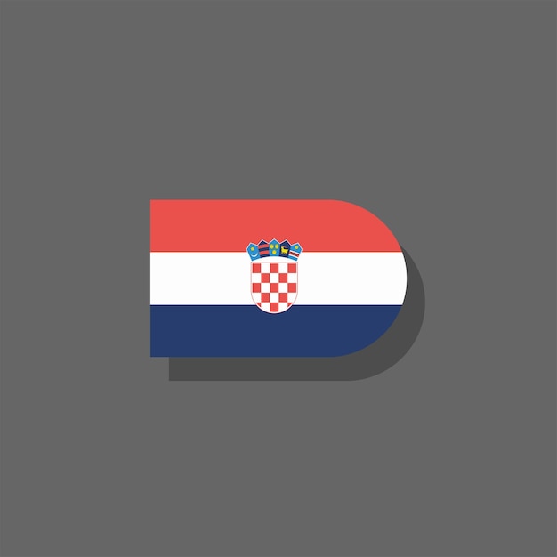 Illustratie van de vlag van Kroatië Template