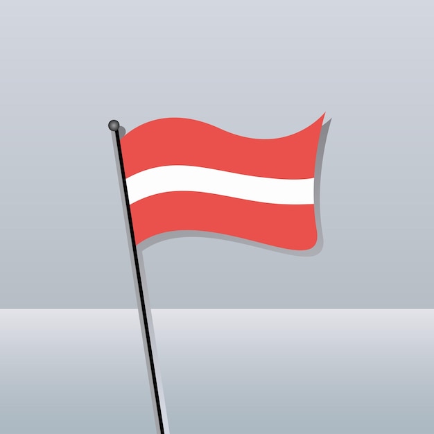 Vector illustratie van de vlag van letland template