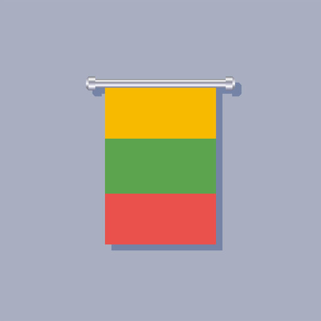 Illustratie van de vlag van Litouwen Template