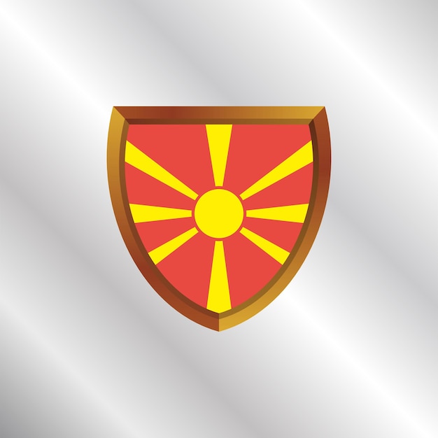 Vector illustratie van de vlag van macedonië template